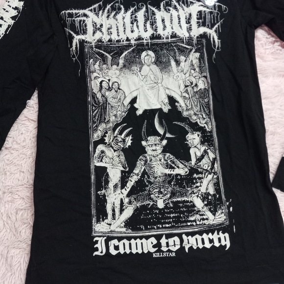 Killstar nwt chill out hell party long sleeve tee! Goth/Punk wear! Final price! - Picture 2 of 9